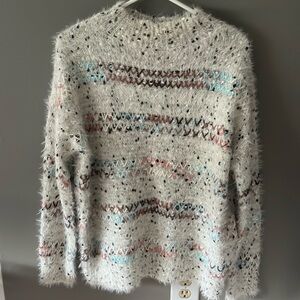 Gorgeous Gold speckled Anthropologie- RAGA embroidered sweater ✨ Size Medium